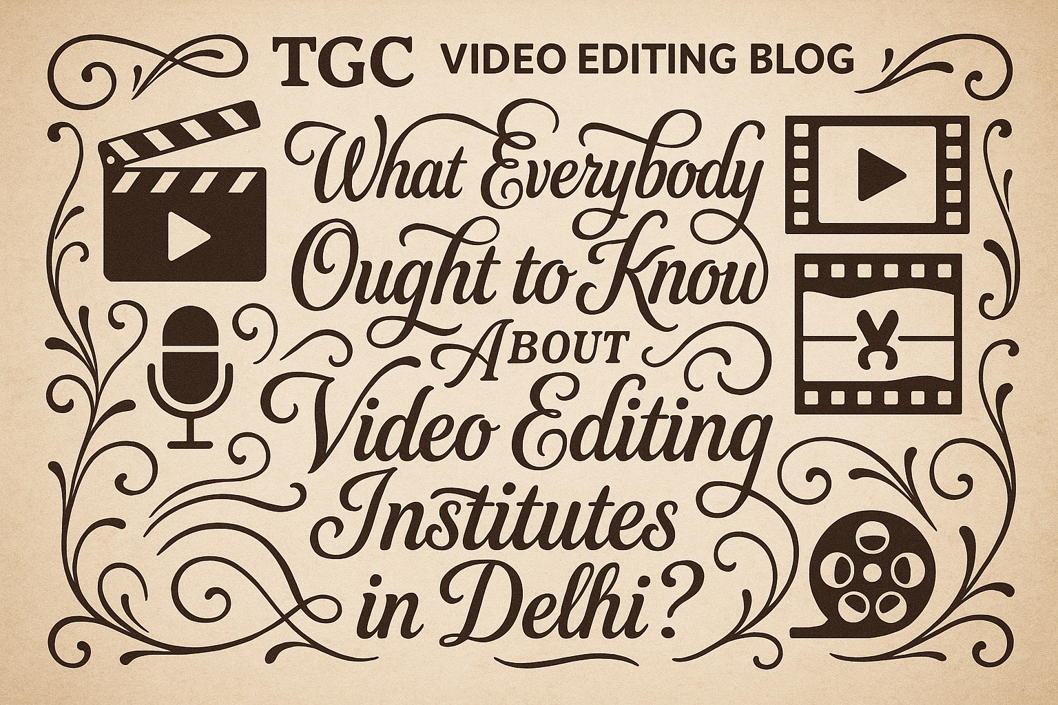 What everybody ought to know about video editing institutes in Delhi?